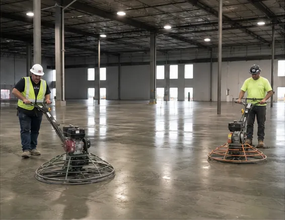 Acabamento de piso de concreto